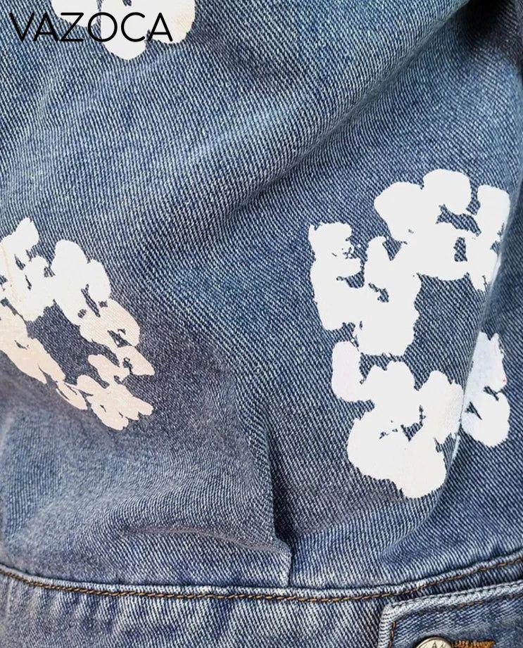 Floral Print Denim Jackets