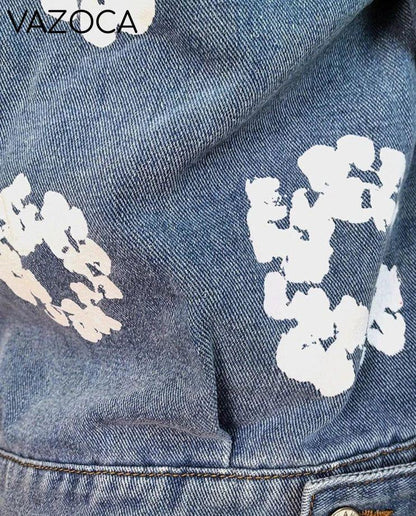 Floral Print Denim Jackets
