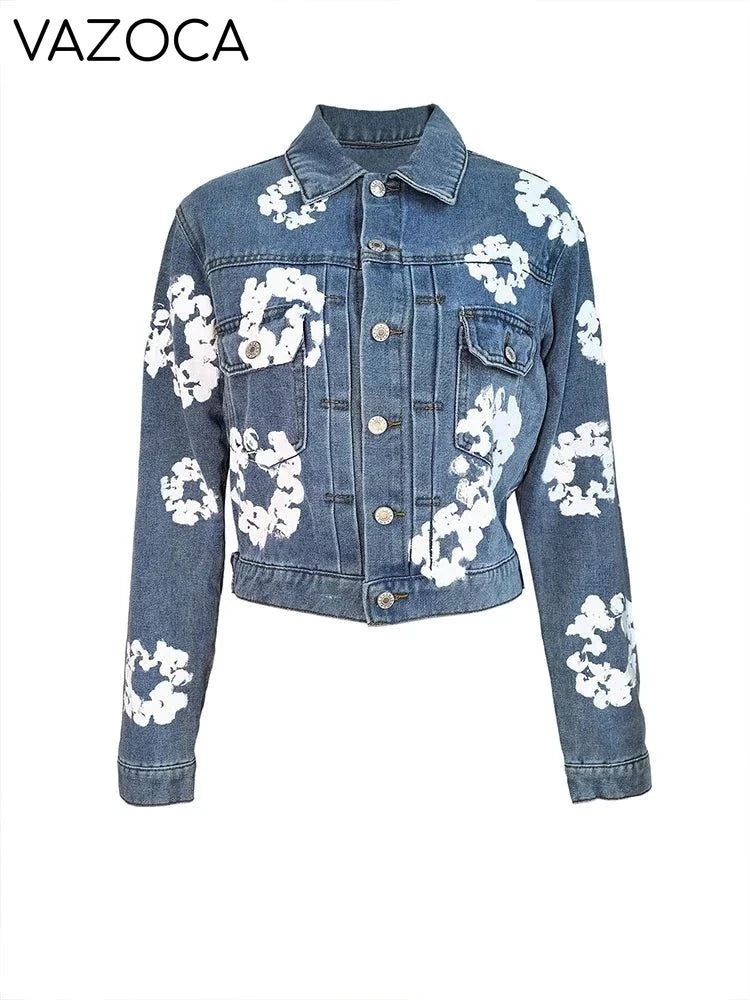 Floral Print Denim Jackets