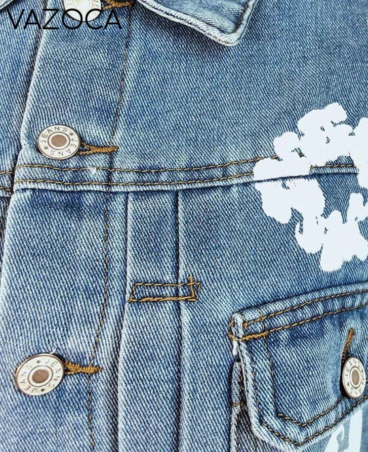 Floral Print Denim Jackets