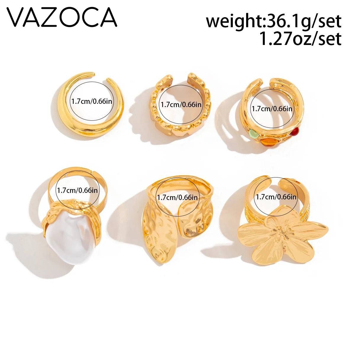 Flower Rings Set