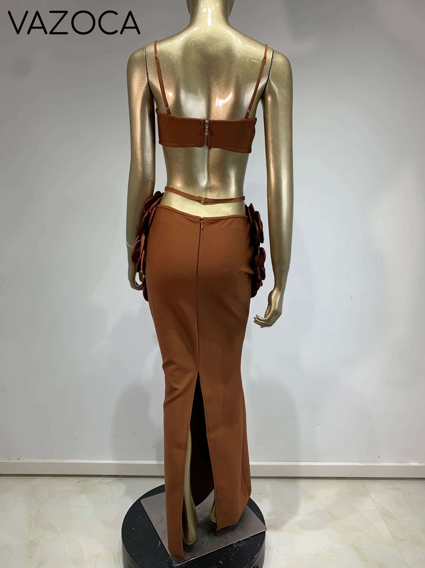 Flowers Bandage Skirt Set