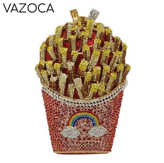 Fries Rainbow Clutch Bag