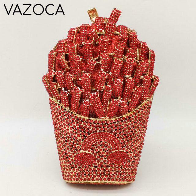 Fries Rainbow Clutch Bag Red Small Clutch