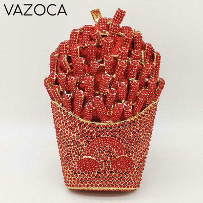 Fries Rainbow Clutch Bag Red Small Clutch
