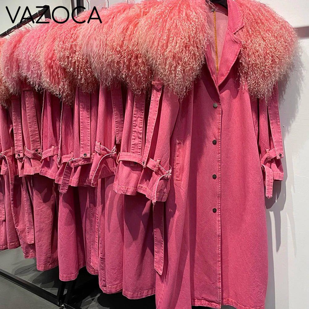 Fur Collar Denim Coat