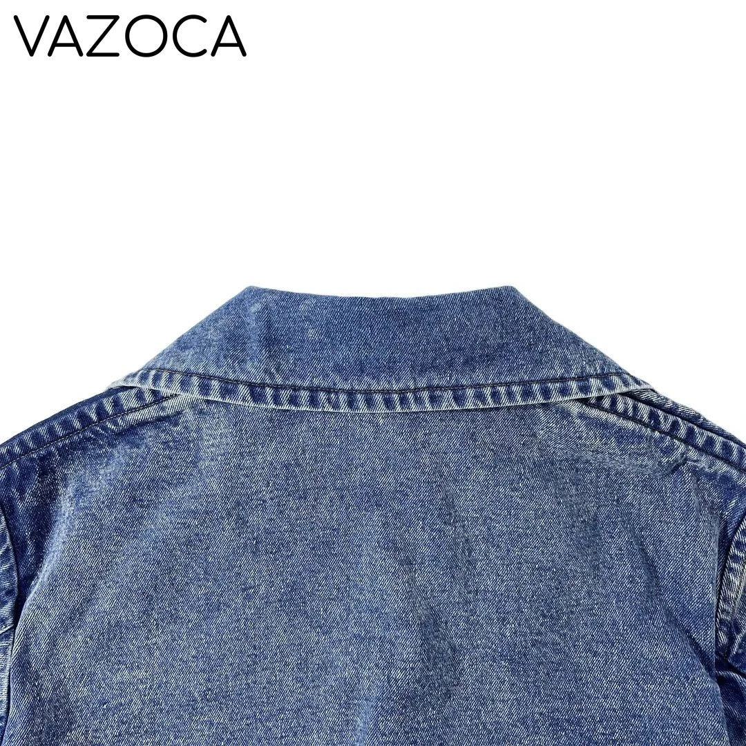 Fur Collar Trench Denim Coat