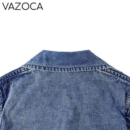 Fur Collar Trench Denim Coat