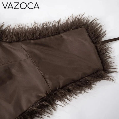 Fur Crop Vest Coat