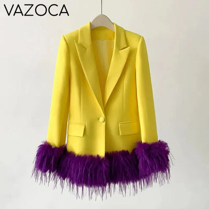 Fur Me Blazer Dress Set