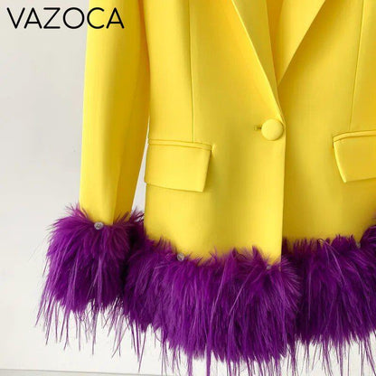Fur Me Blazer Dress Set