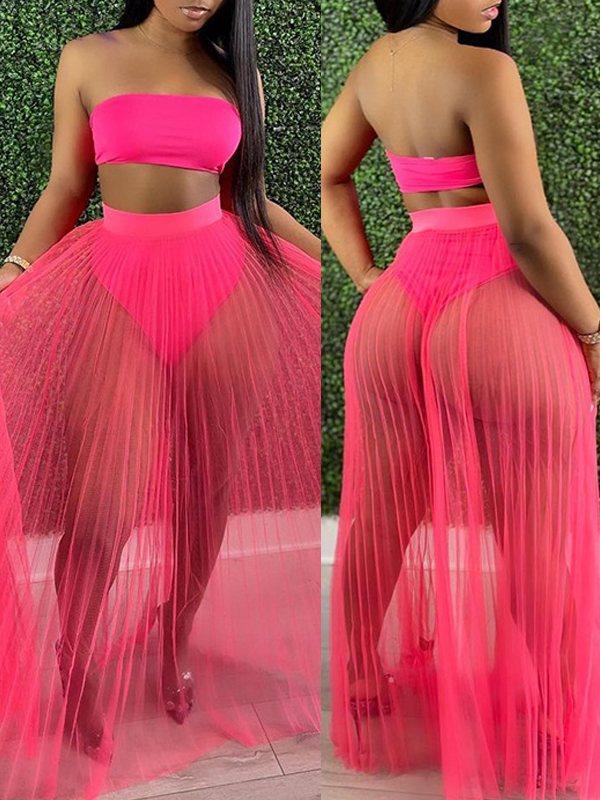 Bandeau 3PC Swimsuit--Clearance