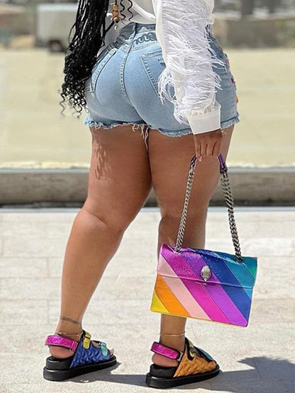 Morchique Studded Denim Shorts