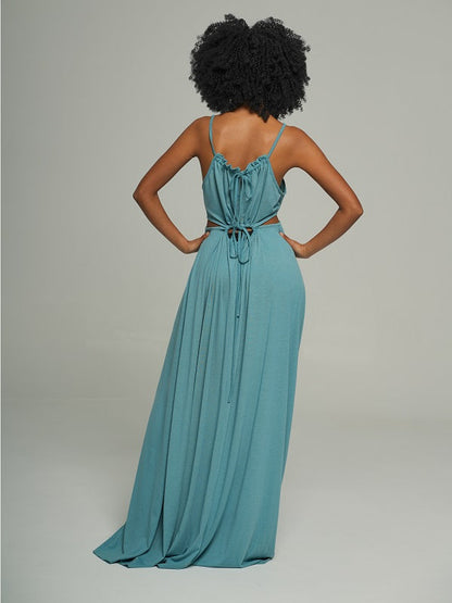 Lace-Up Maxi Dress