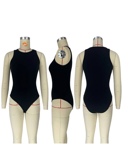 Sleeveless Ribbed Bodysuit