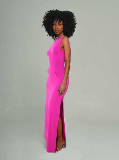Sleeveless Slit Dress