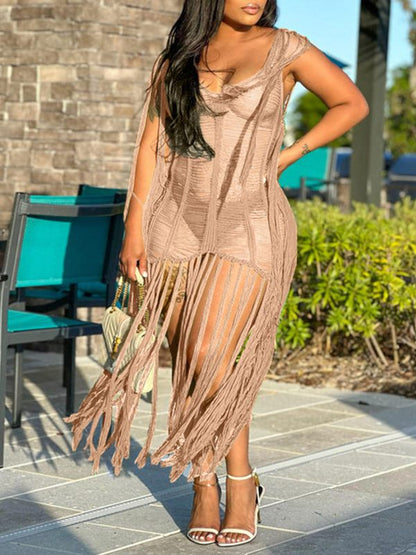 Fringe Shredded Dress