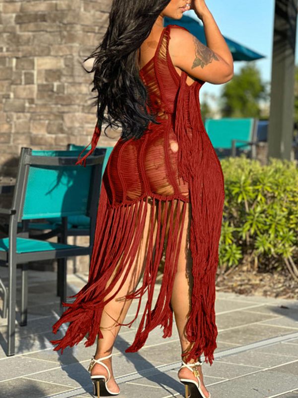 Fringe Shredded Dress