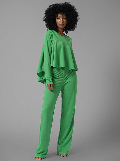 High-low Raffle Top & Pants Set -- sold out