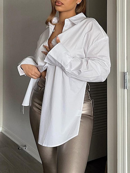 Solid Tied-Back Shirt