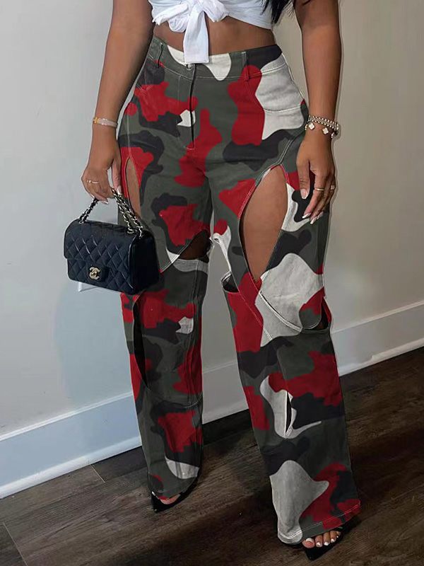 Camo Cutout Pants
