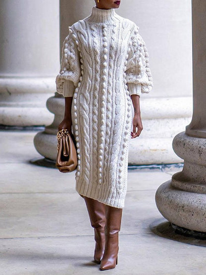 Turtleneck Knit Dress