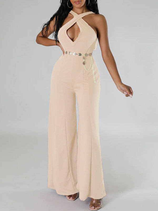 Tie-Shoulder Wide-Leg Jumpsuit -- sold out