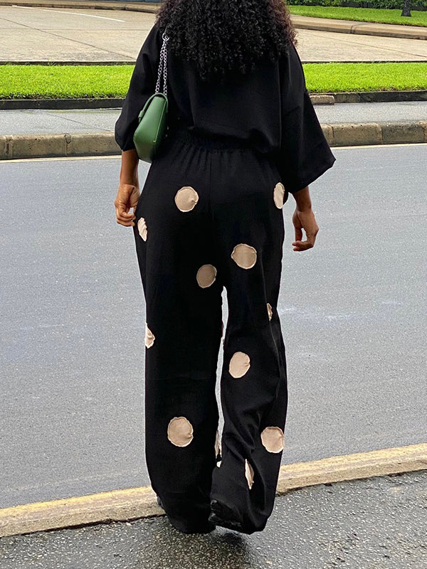 Dot Top & Pants Set -- sold out