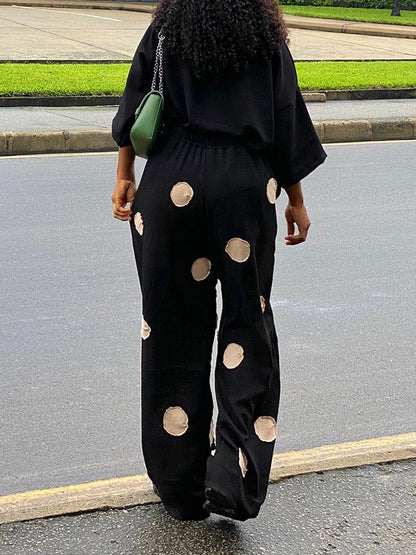 Dot Top & Pants Set -- sold out