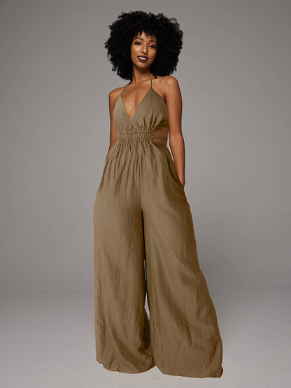 Wide-Leg Cami Jumpsuit