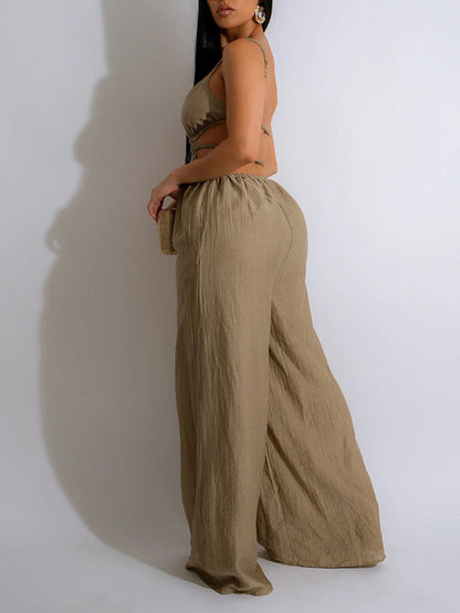 Wide-Leg Cami Jumpsuit