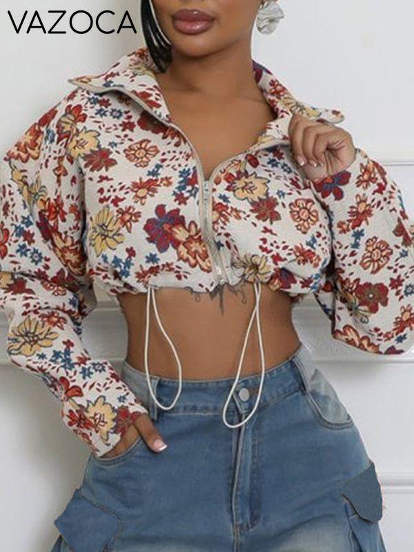 Printed Zip-Front Jacket