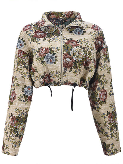 Gorgeousladie Printed Zip-Front Jacket