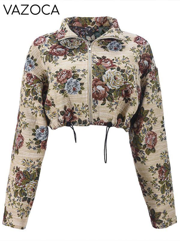 Printed Zip-Front Jacket
