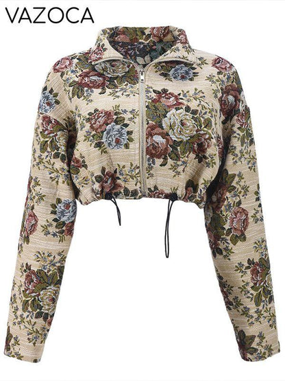 Printed Zip-Front Jacket