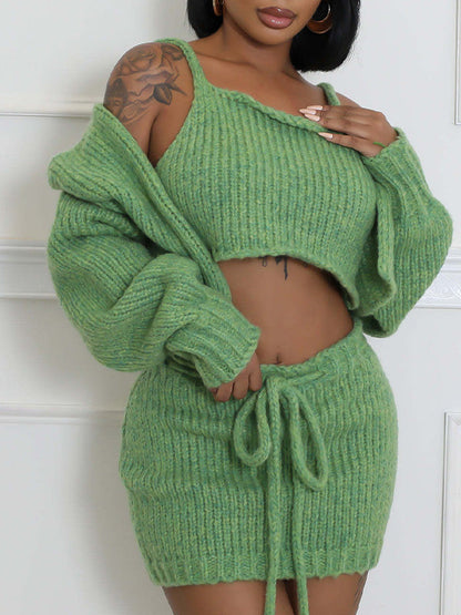 Knit Three-Piece Set