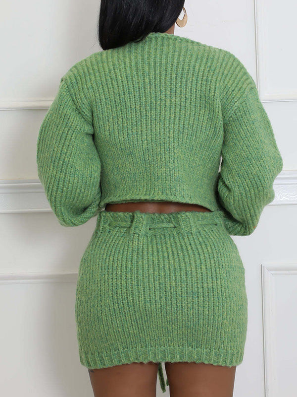 Knit Three-Piece Set