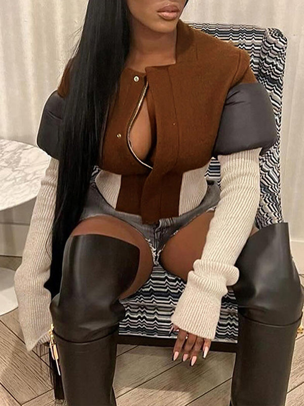 Gorgeousladie Three-Tone Combo Jacket