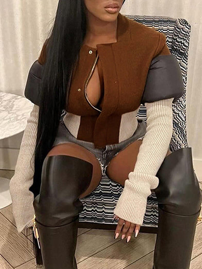 Gorgeousladie Three-Tone Combo Jacket