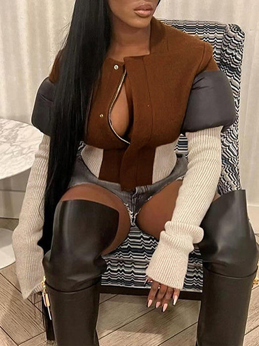 Gorgeousladie Three-Tone Combo Jacket