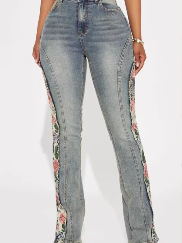 Printed Combo Jeans