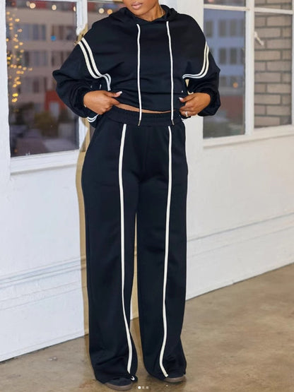 Stripe Hoodie & Pants Set