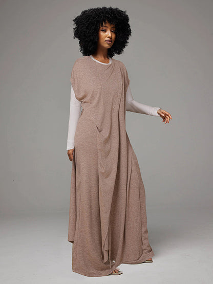 Tunic Slit Top & Wide Leg Pants Set -- sold out
