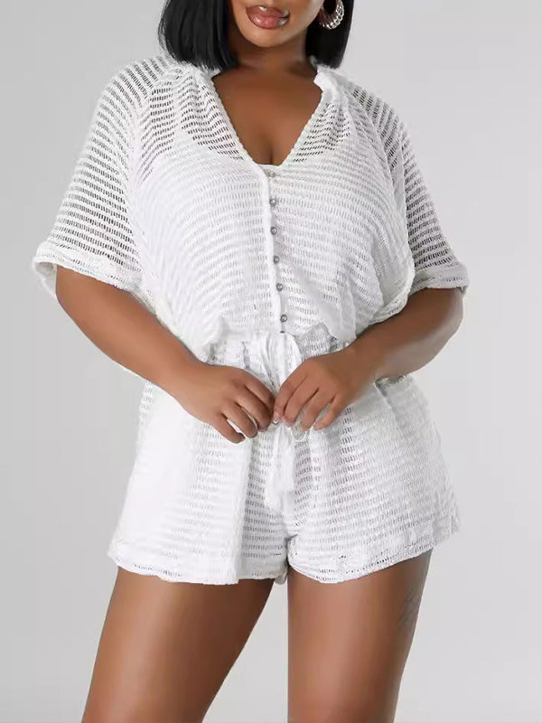 Mesh Three-Piece Set White