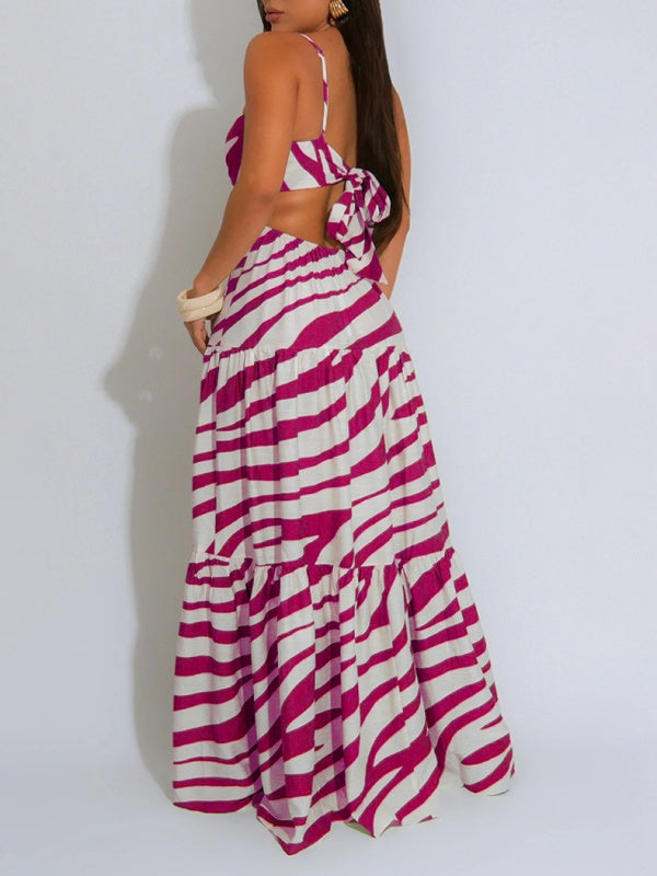 Morchique Printed Cami Ruffle Dress