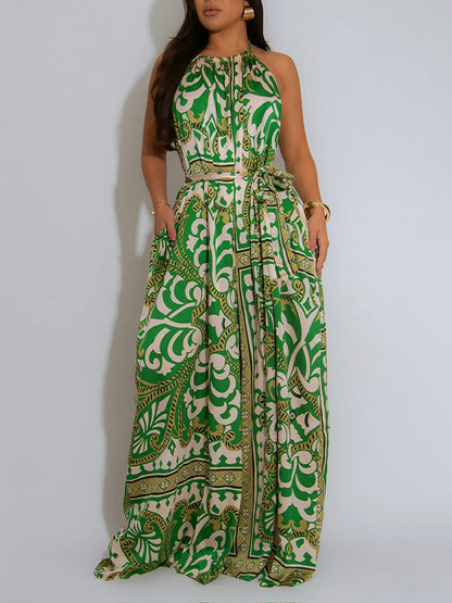 Printed Halter Jumpsuit