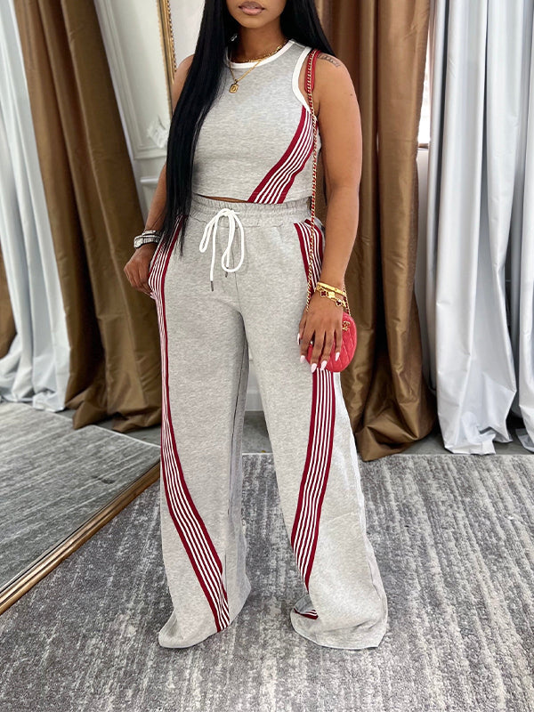 Side Stripe Tank Top & Pants Set