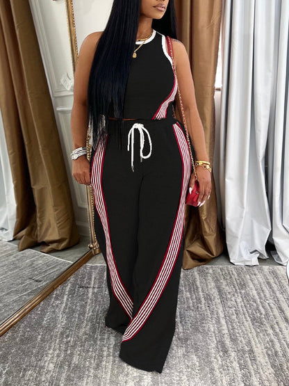 Side Stripe Tank Top & Pants Set