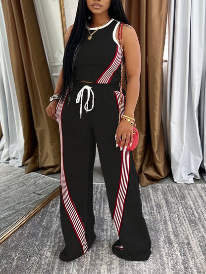 Side Stripe Tank Top & Pants Set
