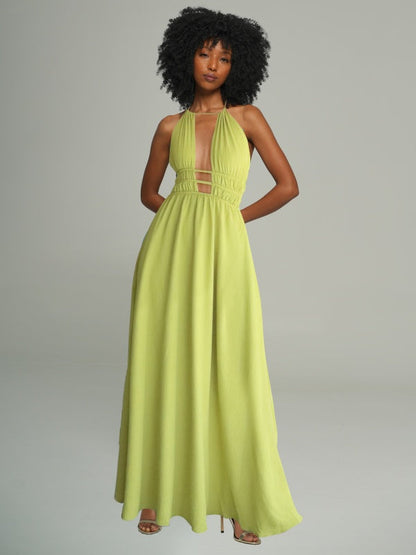 Halter Cutout Maxi Dress -- sold out